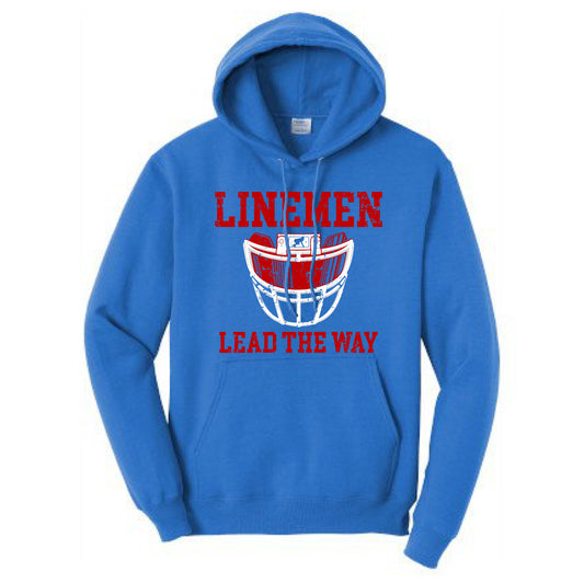 LINEMEN LEAD THE WAY (A) (Red) - Hoodie