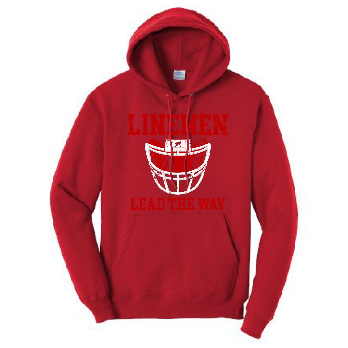 LINEMEN LEAD THE WAY (A) (Red) - Hoodie
