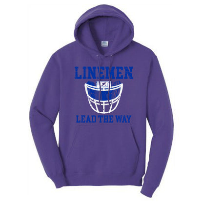 LINEMEN LEAD THE WAY (A) (Royal) - Hoodie
