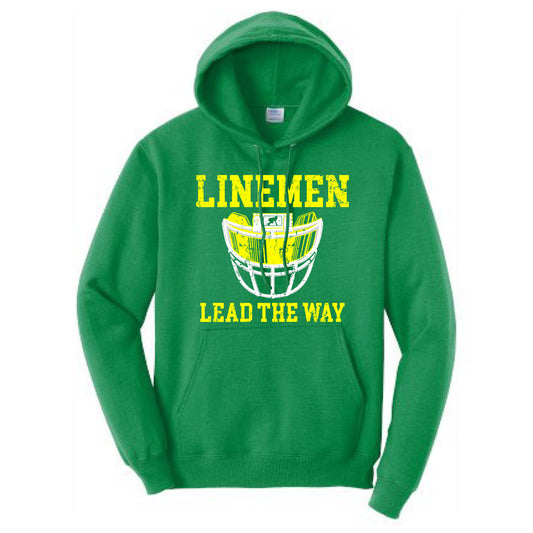 LINEMEN LEAD THE WAY (A) (Yellow) - Hoodie
