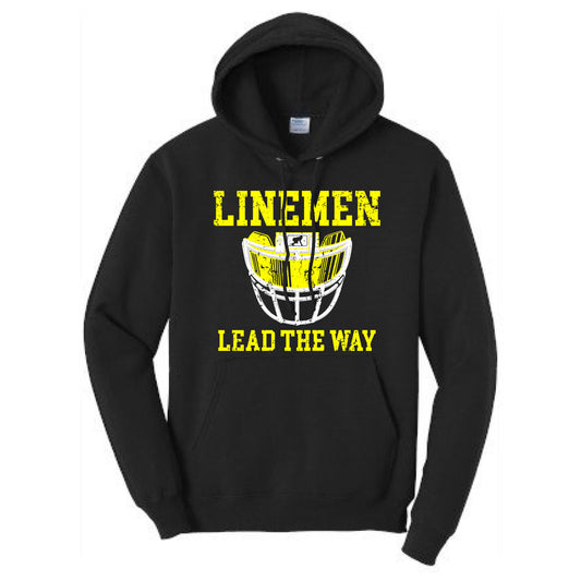 LINEMEN LEAD THE WAY (A) (Yellow) - Hoodie