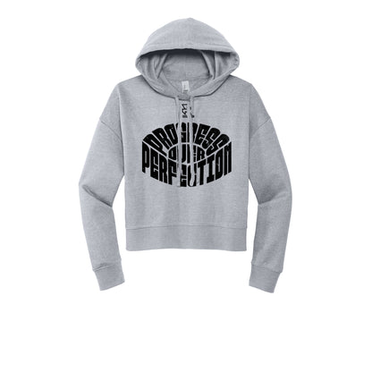 PROGRESS OVER PERFECTION (Black) - Womens Fleece Hoodie
