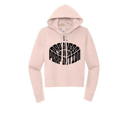 PROGRESS OVER PERFECTION (Black) - Womens Fleece Hoodie