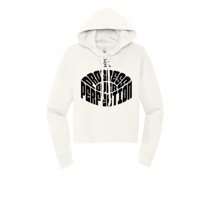 PROGRESS OVER PERFECTION (Black) - Womens Fleece Hoodie
