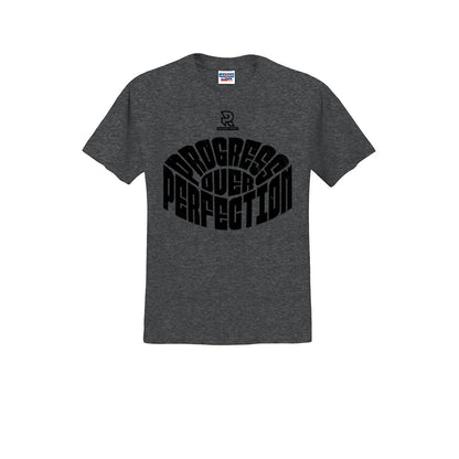 PROGRESS OVER PERFECTION (Black) - Short Sleeve Cotton Tee