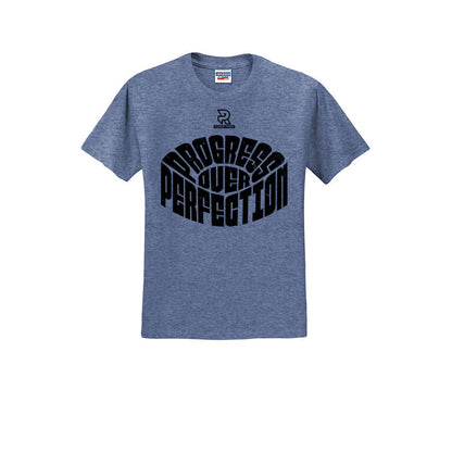 PROGRESS OVER PERFECTION (Black) - Short Sleeve 50/50 Tee