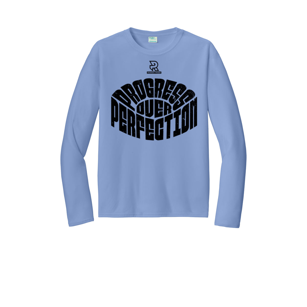 PROGRESS OVER PERFECTION (Black) - Long Sleeve Performance Tee