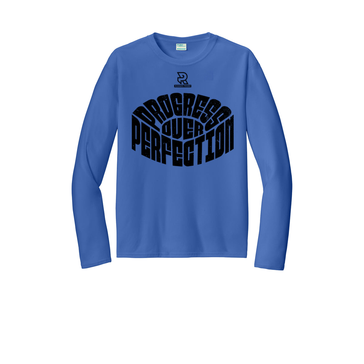 PROGRESS OVER PERFECTION (Black) - Long Sleeve Performance Tee