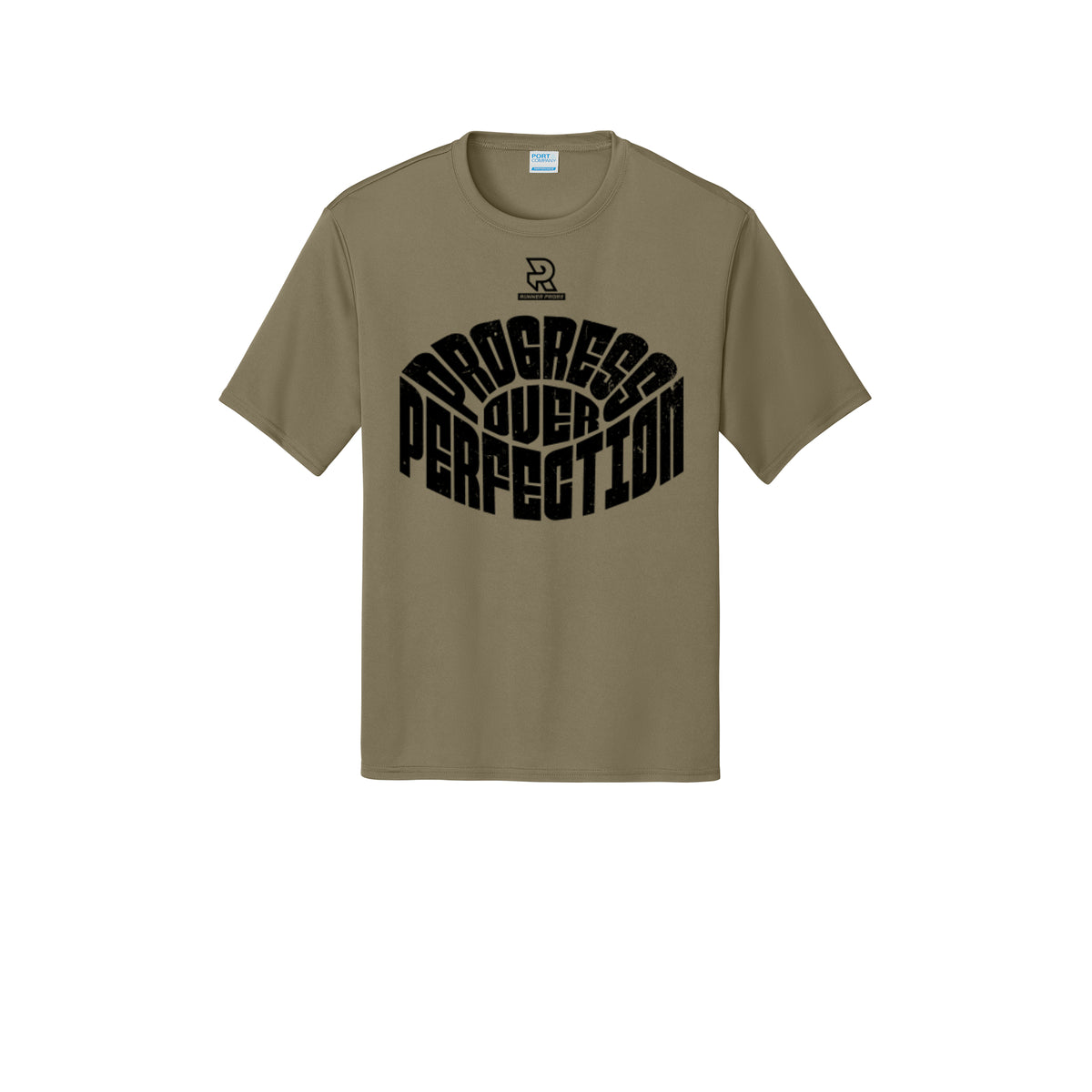 PROGRESS OVER PERFECTION (Black) - Short Sleeve Performance Tee