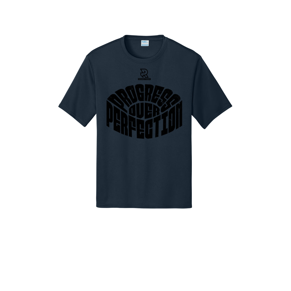 PROGRESS OVER PERFECTION (Black) - Short Sleeve Performance Tee
