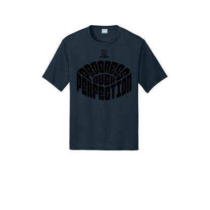 PROGRESS OVER PERFECTION (Black) - Short Sleeve Performance Tee