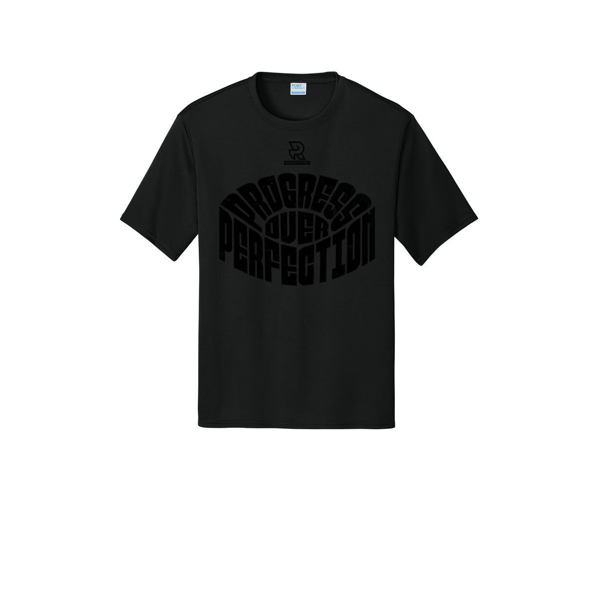 PROGRESS OVER PERFECTION (Black) - Short Sleeve Performance Tee