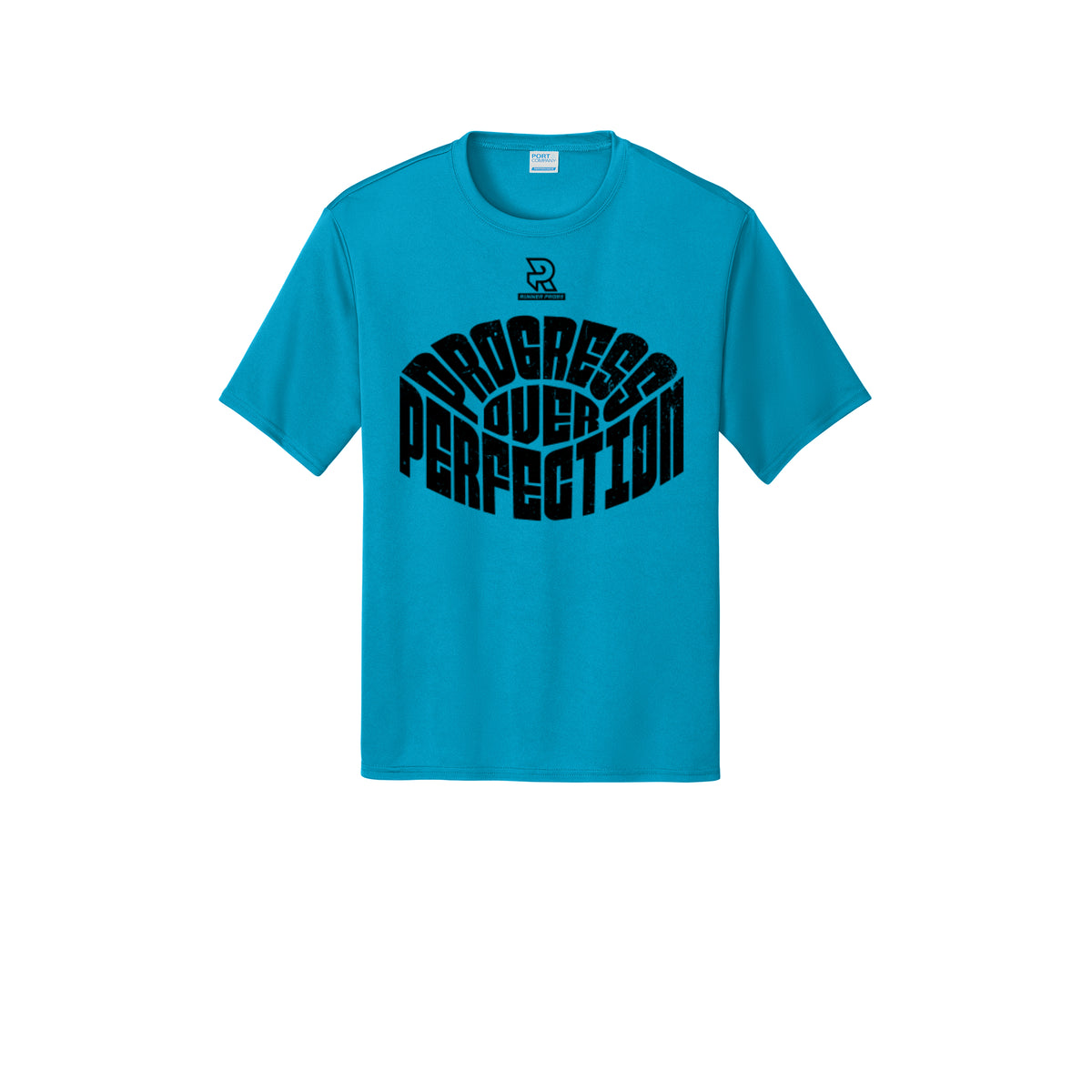 PROGRESS OVER PERFECTION (Black) - Short Sleeve Performance Tee