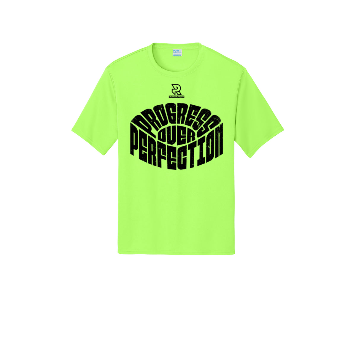 PROGRESS OVER PERFECTION (Black) - Short Sleeve Performance Tee