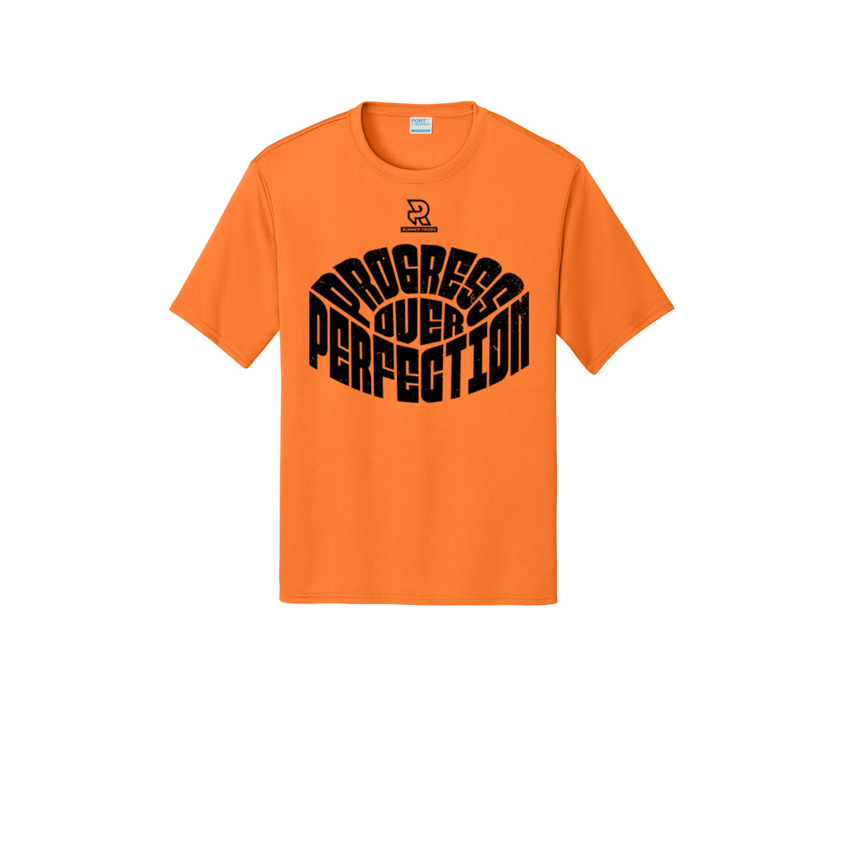 PROGRESS OVER PERFECTION (Black) - Short Sleeve Performance Tee
