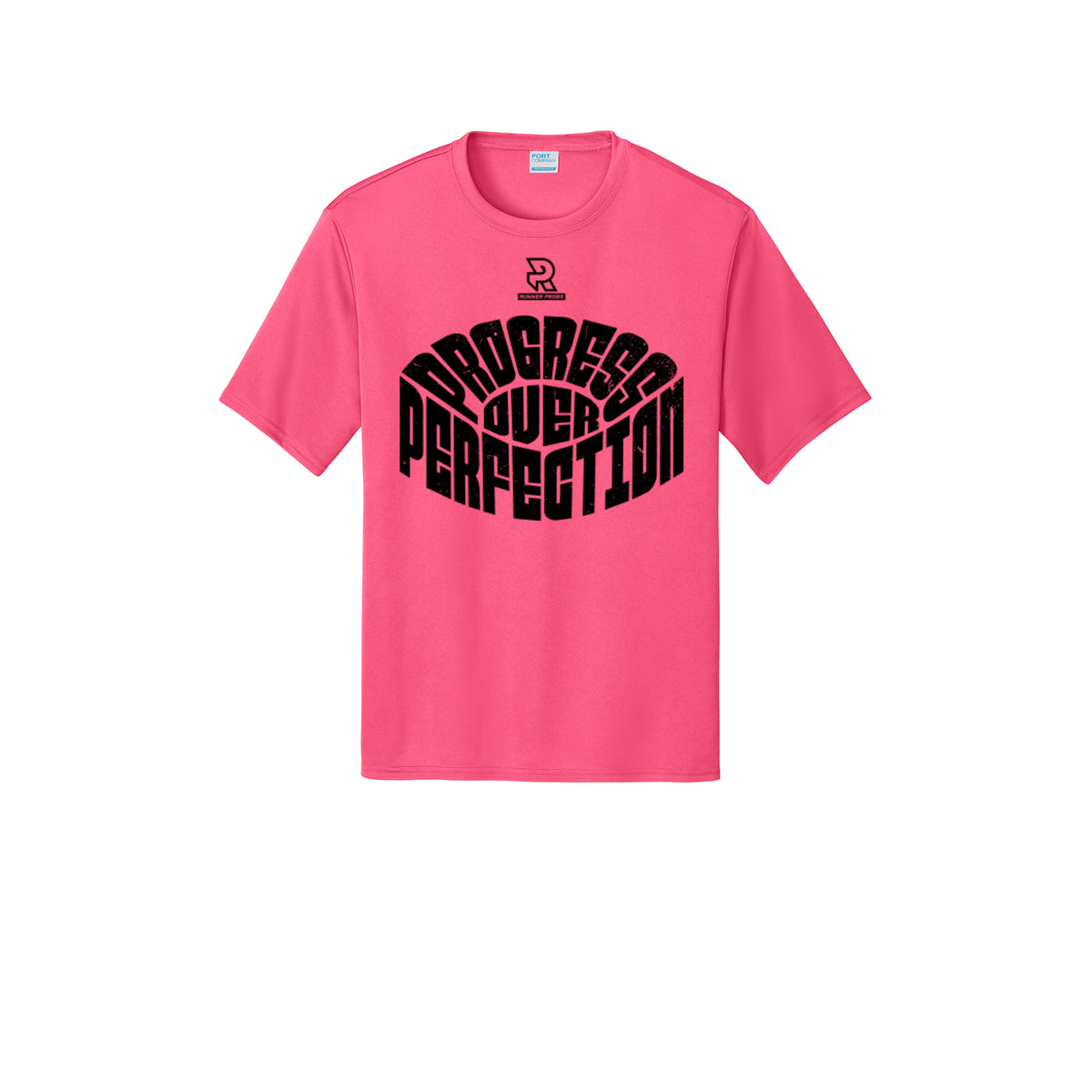 PROGRESS OVER PERFECTION (Black) - Short Sleeve Performance Tee