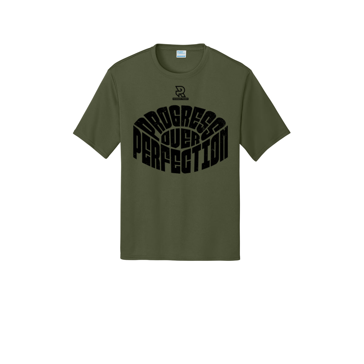 PROGRESS OVER PERFECTION (Black) - Short Sleeve Performance Tee