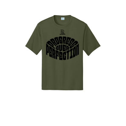 PROGRESS OVER PERFECTION (Black) - Short Sleeve Performance Tee