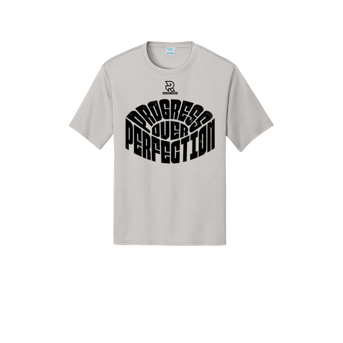 PROGRESS OVER PERFECTION (Black) - Short Sleeve Performance Tee