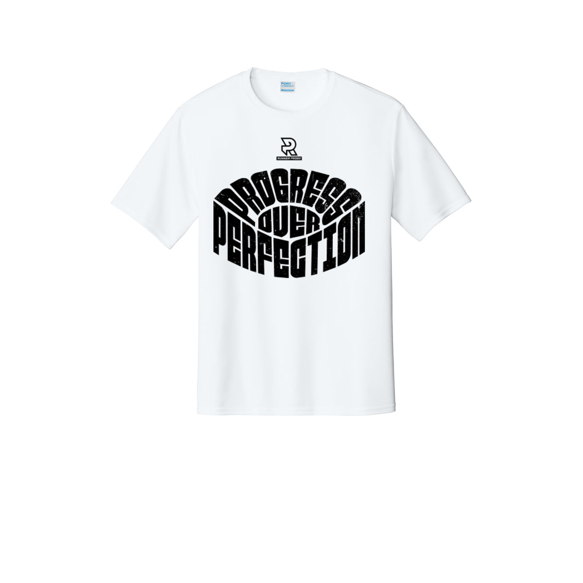 PROGRESS OVER PERFECTION (Black) - Short Sleeve Performance Tee