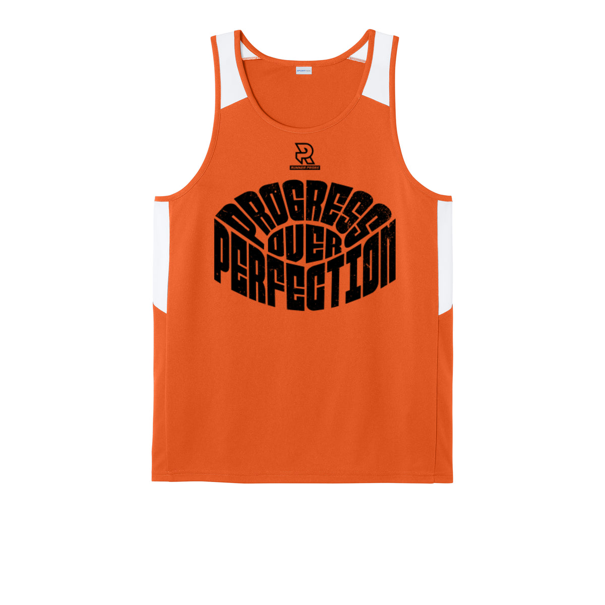 PROGRESS OVER PERFECTION (Black) - Mens Club Track Tank
