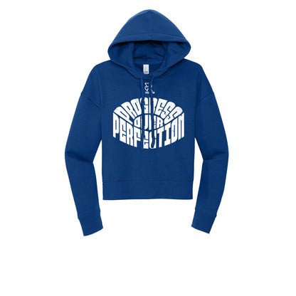 PROGRESS OVER PERFECTION (White) - Womens Fleece Hoodie
