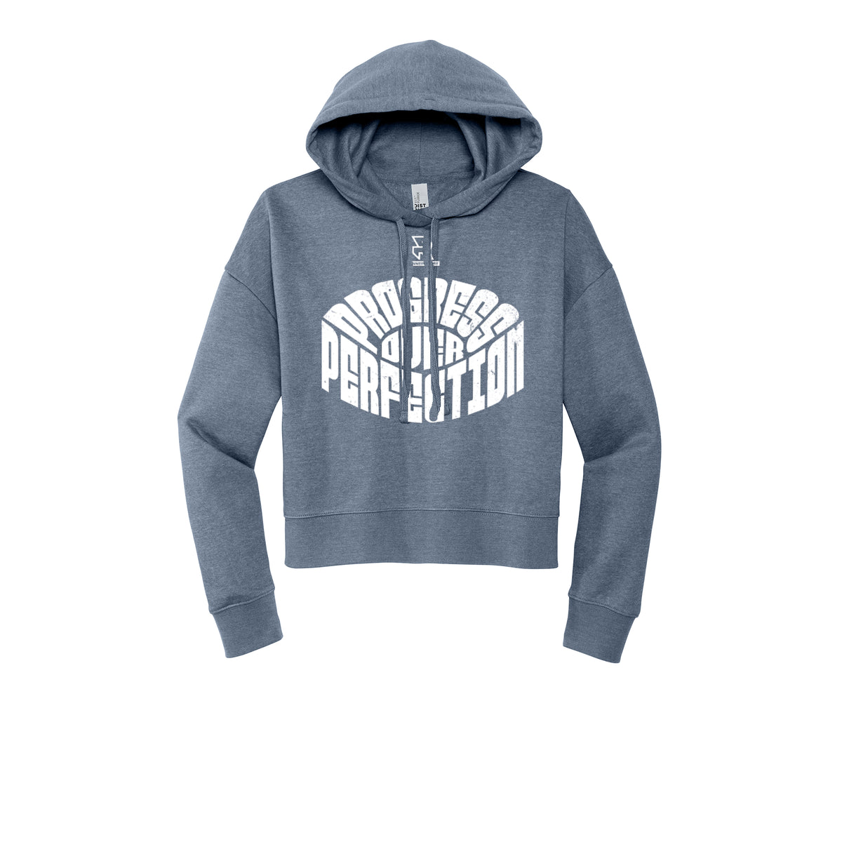 PROGRESS OVER PERFECTION (White) - Womens Fleece Hoodie