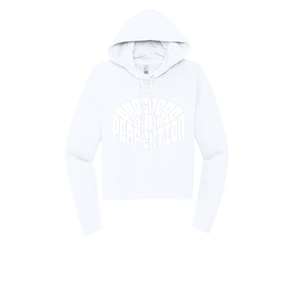 PROGRESS OVER PERFECTION (White) - Womens Fleece Hoodie