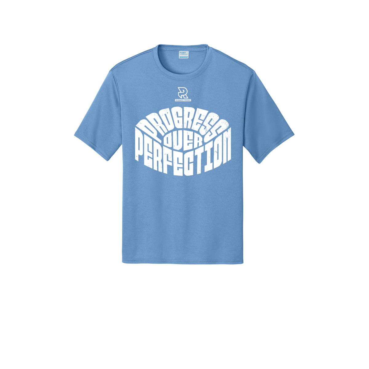 PROGRESS OVER PERFECTION (White) - Short Sleeve Performance Tee