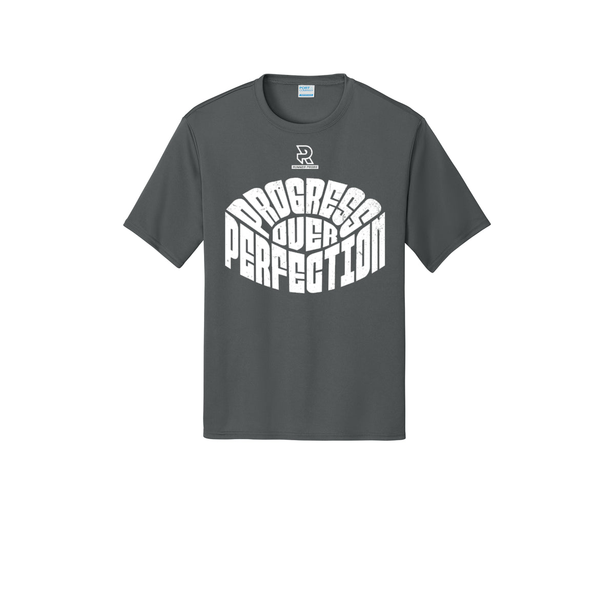 PROGRESS OVER PERFECTION (White) - Short Sleeve Performance Tee