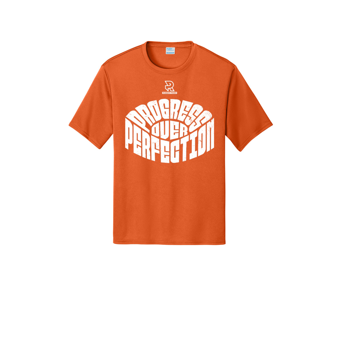 PROGRESS OVER PERFECTION (White) - Short Sleeve Performance Tee