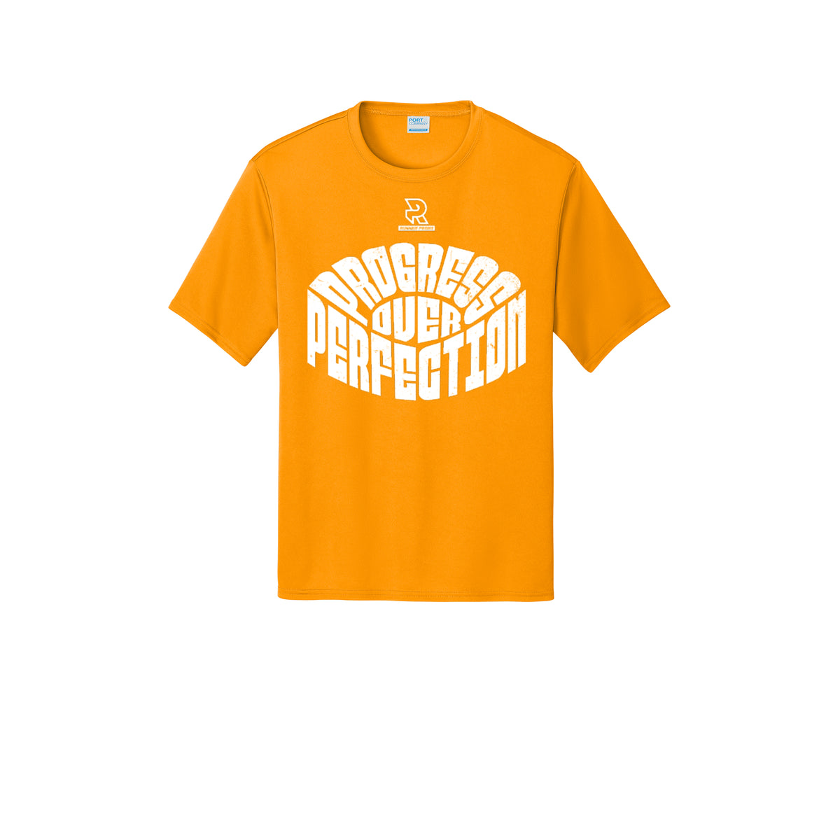 PROGRESS OVER PERFECTION (White) - Short Sleeve Performance Tee