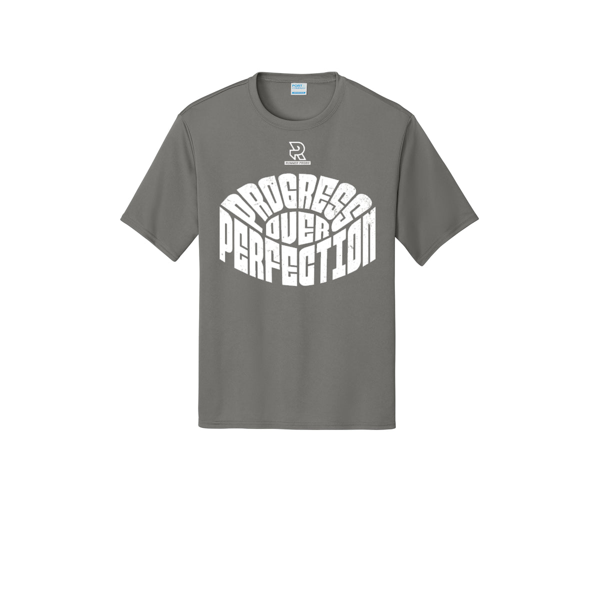 PROGRESS OVER PERFECTION (White) - Short Sleeve Performance Tee