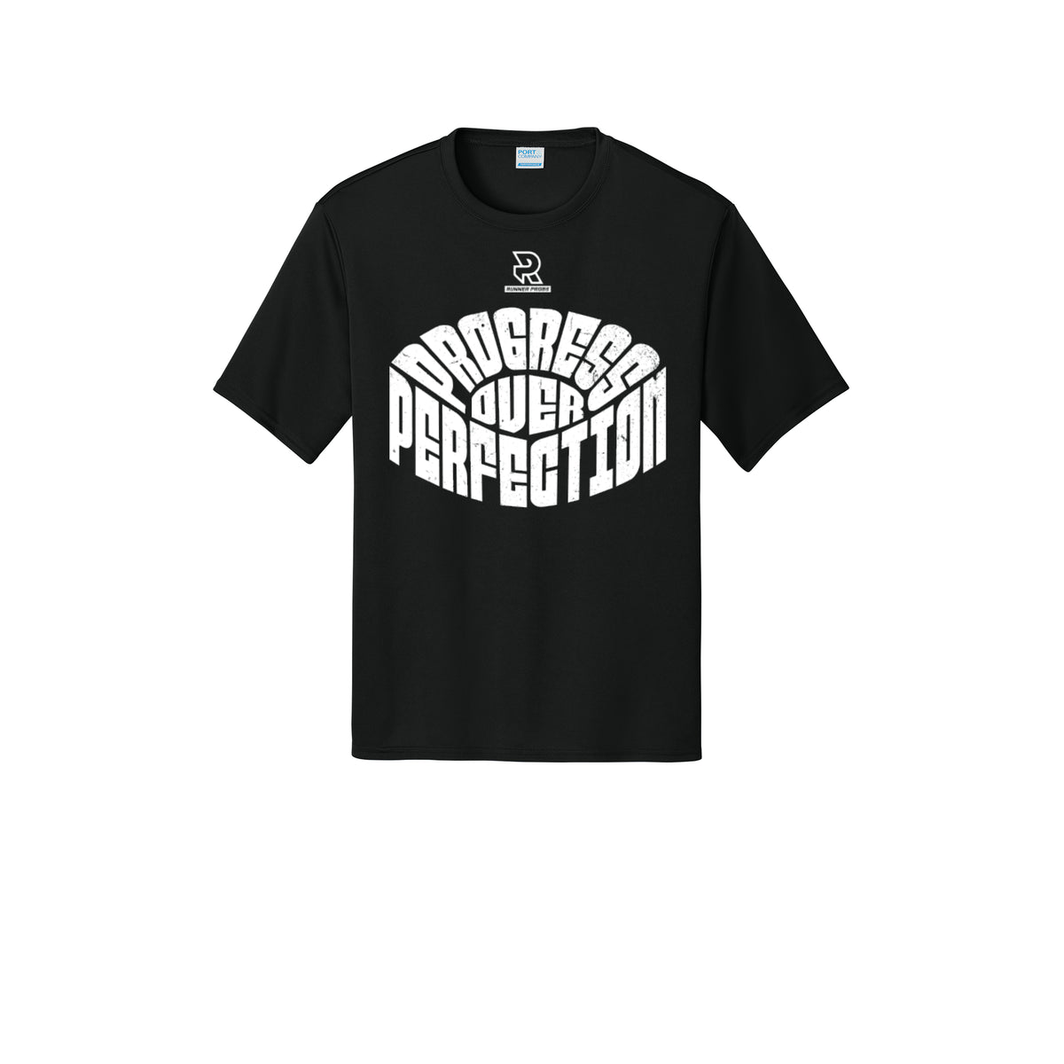 PROGRESS OVER PERFECTION (White) - Short Sleeve Performance Tee