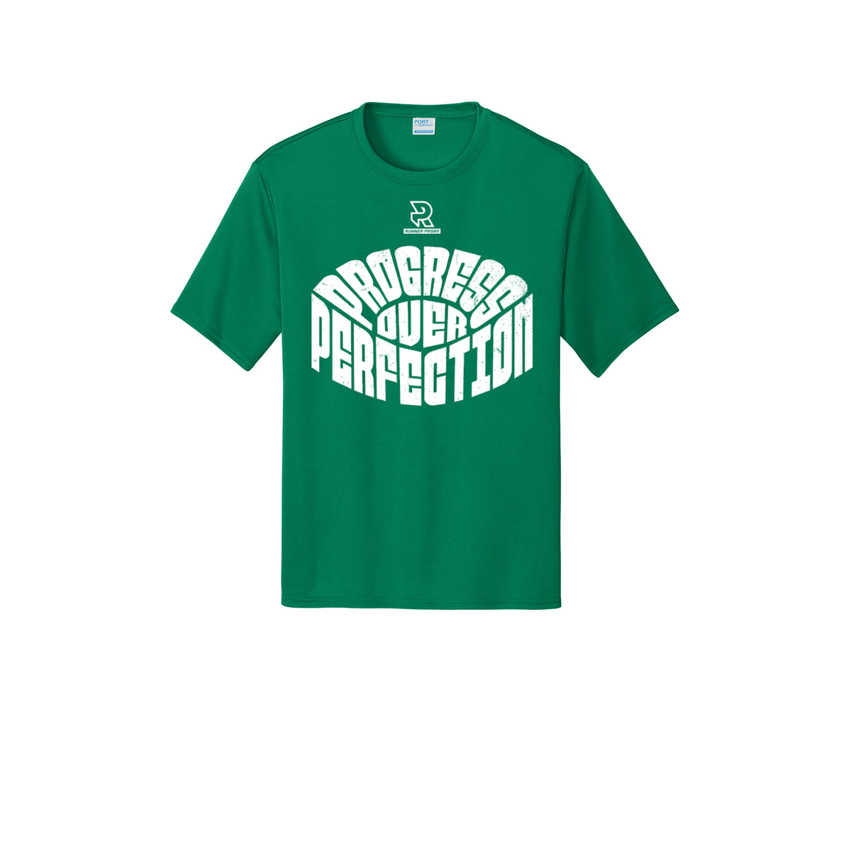 PROGRESS OVER PERFECTION (White) - Short Sleeve Performance Tee