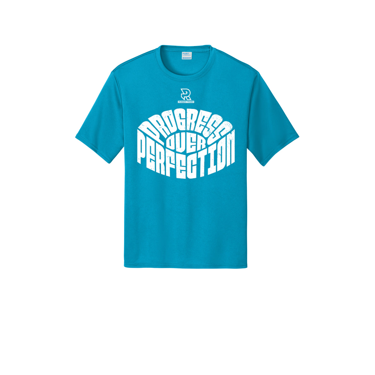 PROGRESS OVER PERFECTION (White) - Short Sleeve Performance Tee