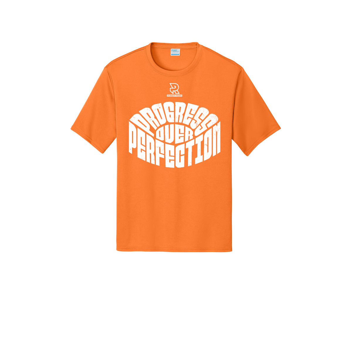 PROGRESS OVER PERFECTION (White) - Short Sleeve Performance Tee