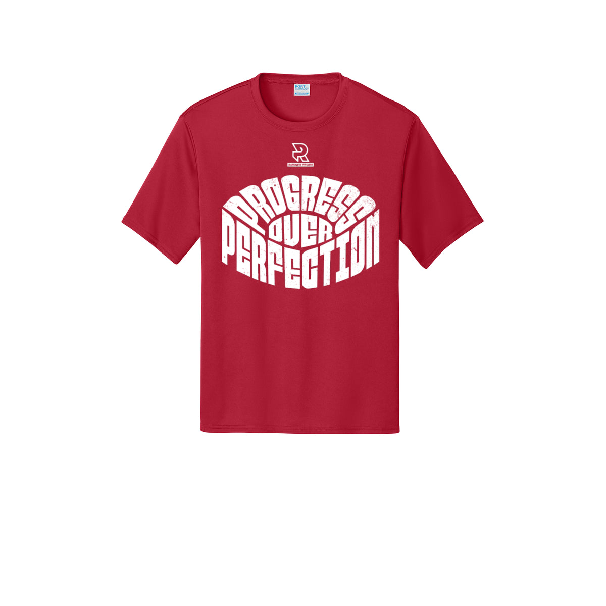 PROGRESS OVER PERFECTION (White) - Short Sleeve Performance Tee