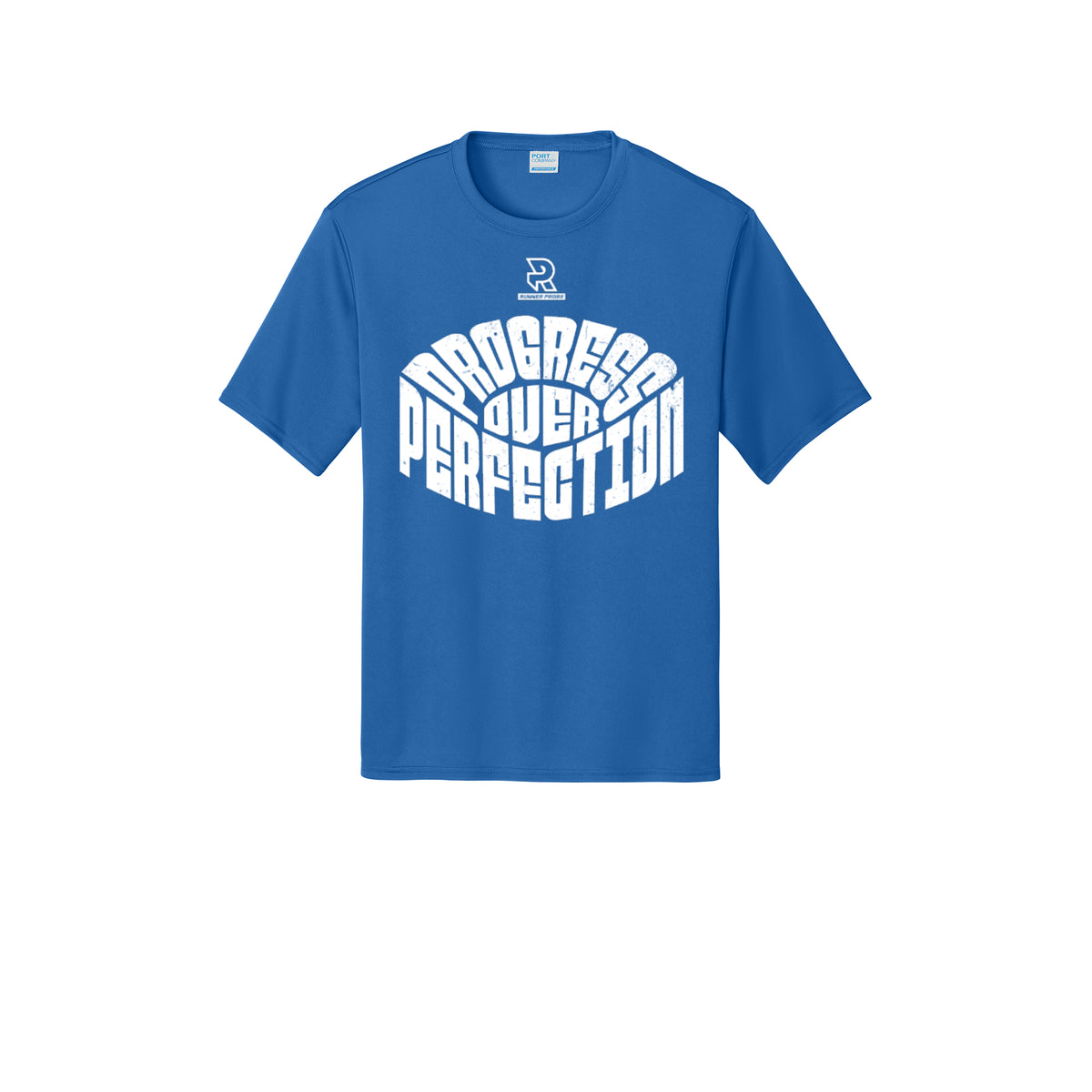 PROGRESS OVER PERFECTION (White) - Short Sleeve Performance Tee