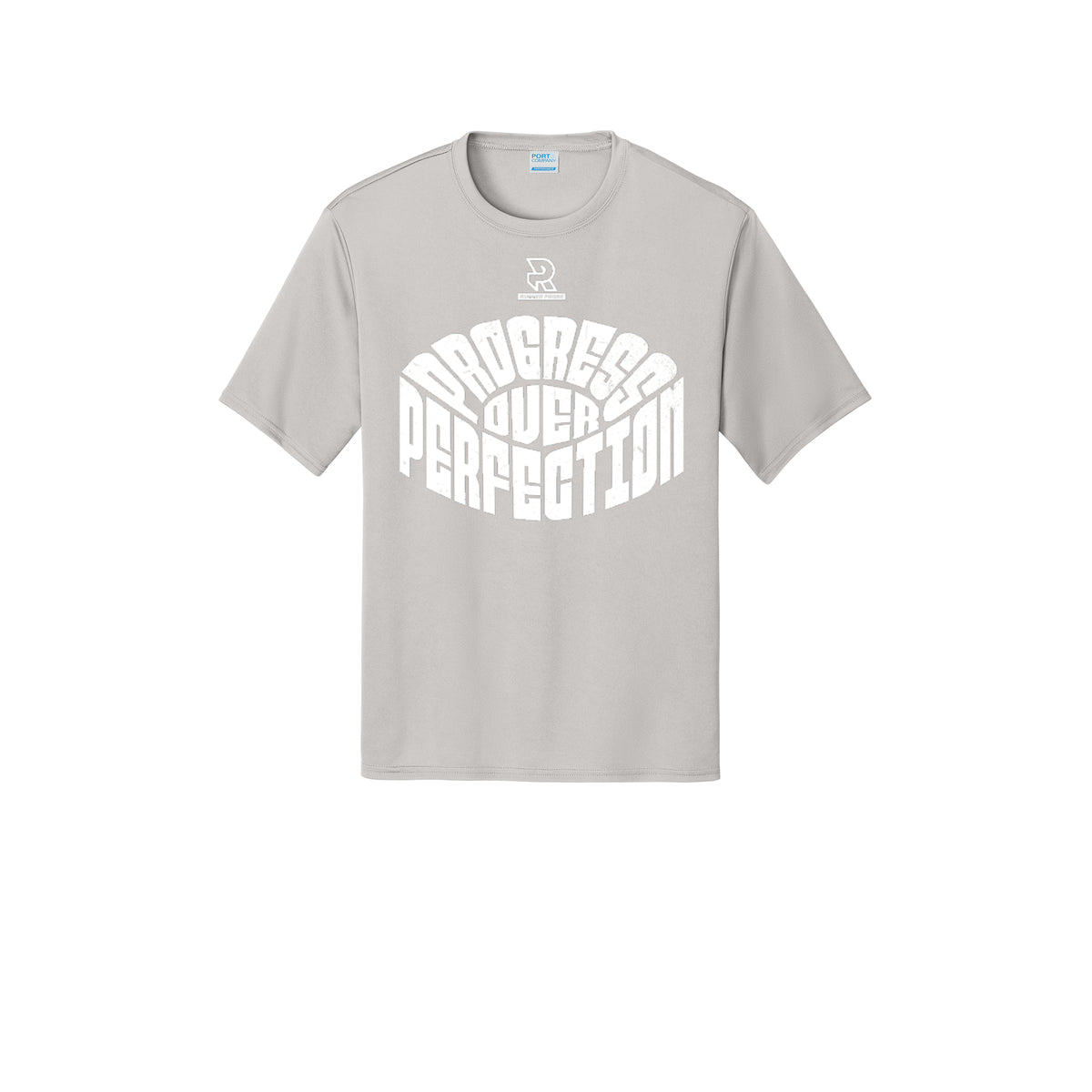 PROGRESS OVER PERFECTION (White) - Short Sleeve Performance Tee