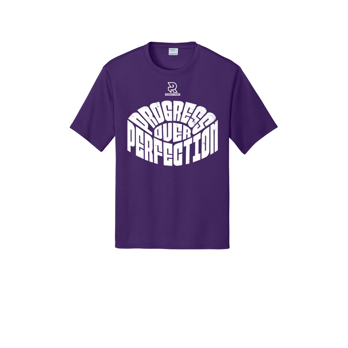 PROGRESS OVER PERFECTION (White) - Short Sleeve Performance Tee