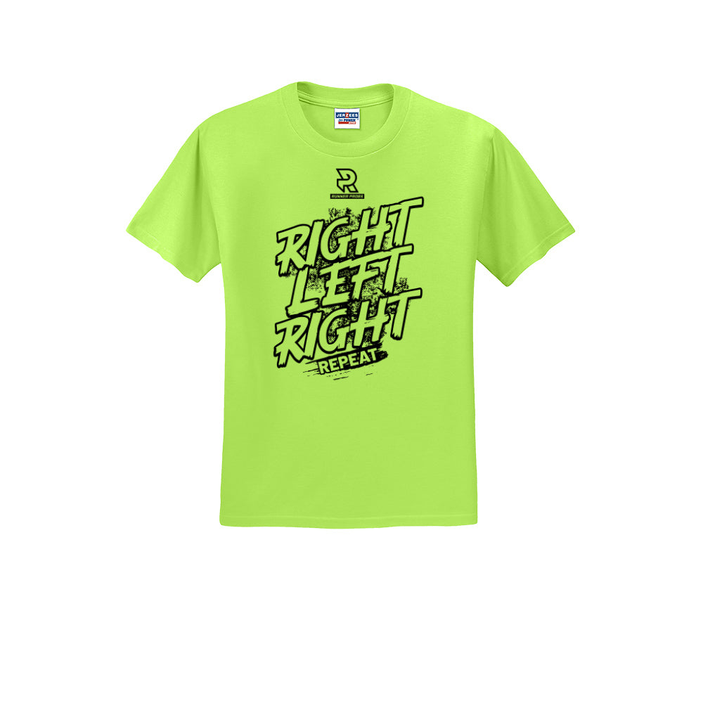 RIGHT LEFT RIGHT (White) - Short Sleeve Cotton Tee