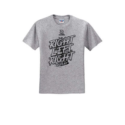 RIGHT LEFT RIGHT (Black) - Short Sleeve Cotton Tee