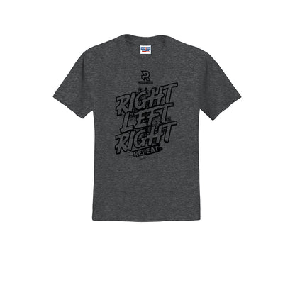 RIGHT LEFT RIGHT (Black) - Short Sleeve Cotton Tee