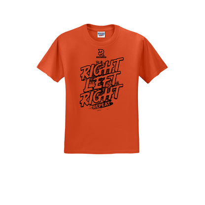 RIGHT LEFT RIGHT (Black) - Short Sleeve Cotton Tee