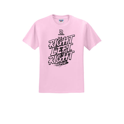RIGHT LEFT RIGHT (Black) - Short Sleeve Cotton Tee