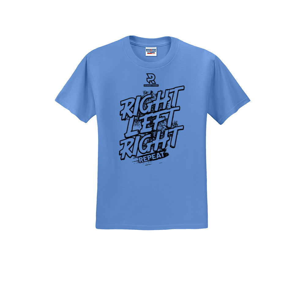 RIGHT LEFT RIGHT (Black) - Short Sleeve Cotton Tee