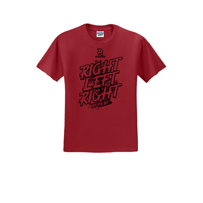 RIGHT LEFT RIGHT (Black) - Short Sleeve Cotton Tee