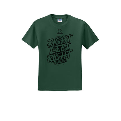 RIGHT LEFT RIGHT (Black) - Short Sleeve Cotton Tee