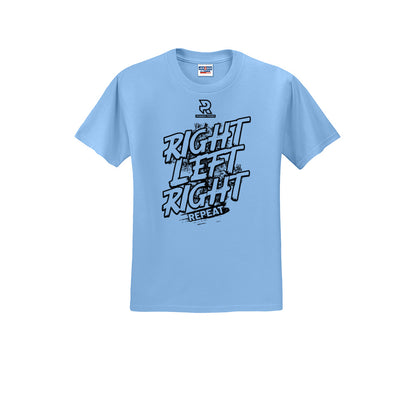 RIGHT LEFT RIGHT (Black) - Short Sleeve Cotton Tee
